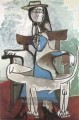 Jacqueline et le chien afghan 1959 Kubismus Pablo Picasso